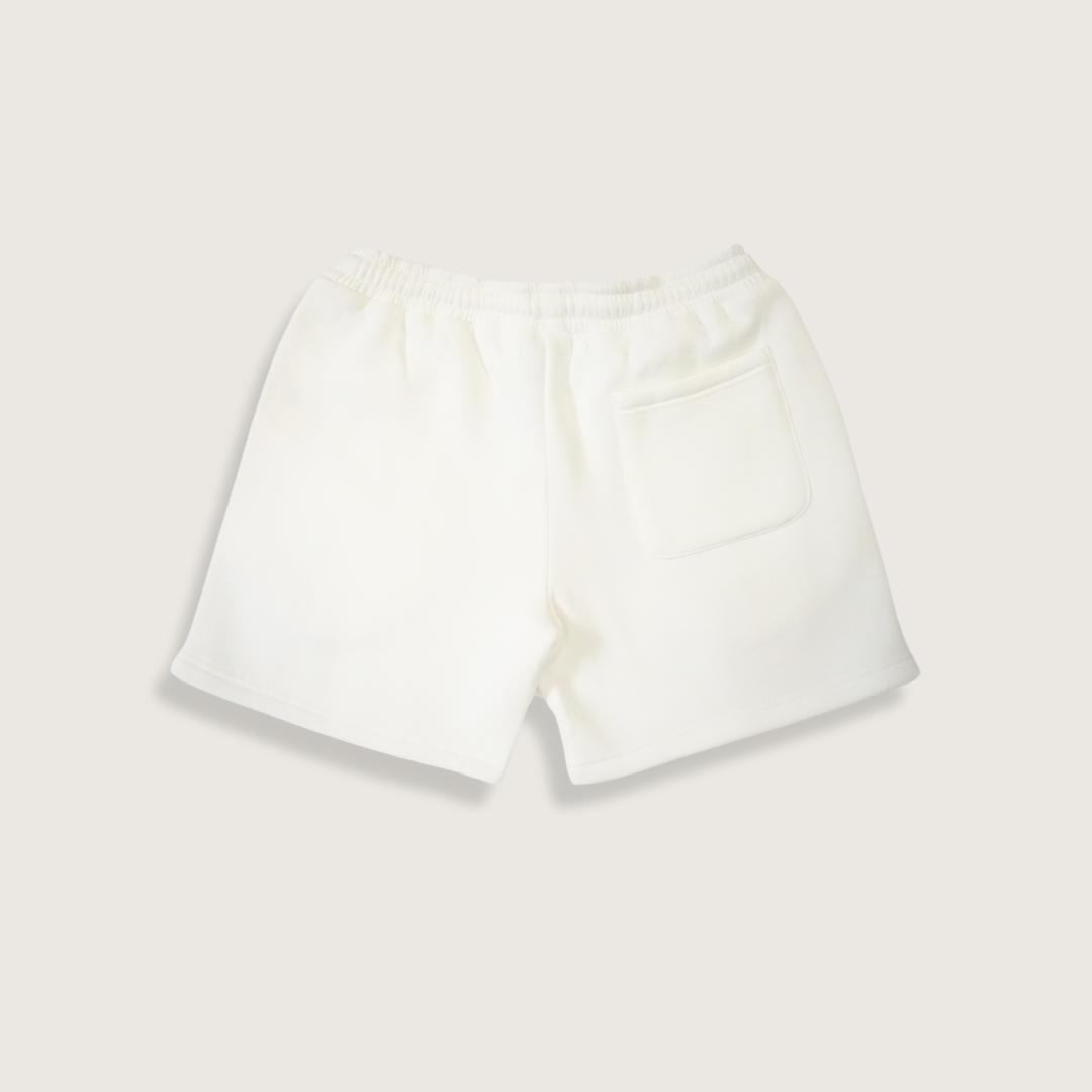 Idle Fleece Shorts - Ivory White