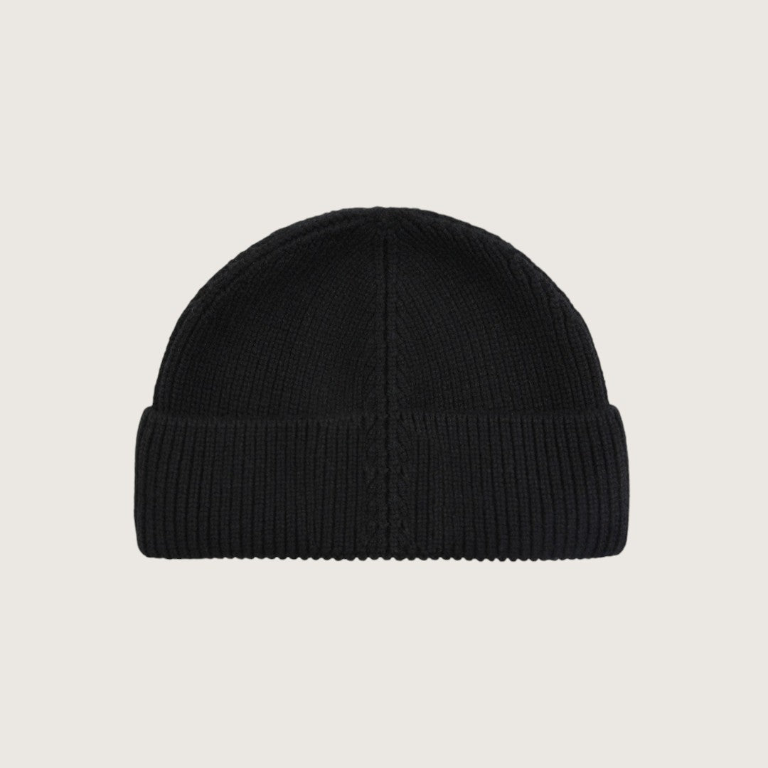 Idle Signature Cashmere Beanie - Black