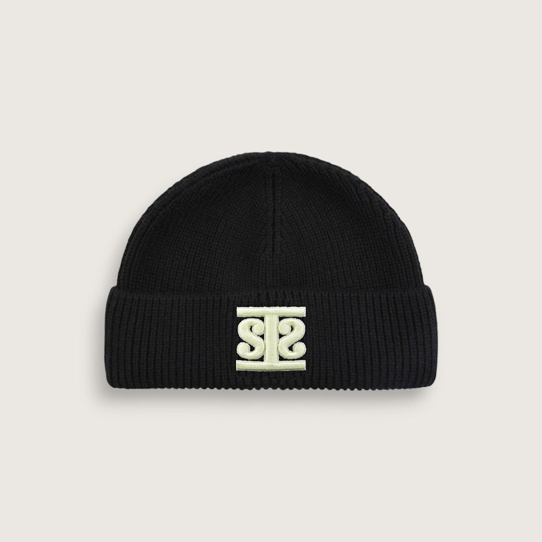 Idle Signature Cashmere Beanie - Black